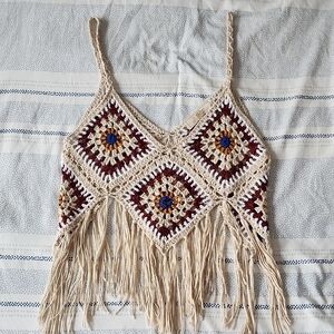 Crochet Tanktop With Fringe